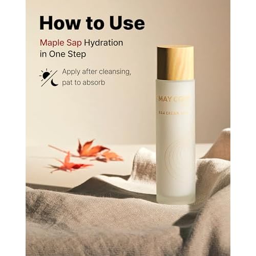 MAY COOP Raw Cream Skin Face Toner ? 2-in-1 Toner & Moisturizer with 85% Maple Sap for Deep Hydration, Softening & Nourishing - Korean Skincare, Vegan Clean Beauty, 3.71 fl.oz.