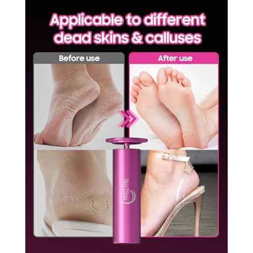 Electric Foot Callus Remover with 60 Pcs Sandpaper Discs - Electric Callus Remover for Feet,Foot File for Women & Men,Professional Pedicure Tool for Dead Skin and Calluses - Matte Purple
