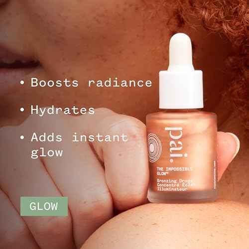 Pai Skincare - The Impossible Glow Organic Hyaluronic Acid + Sea Kelp Glow Drops | Natural, Vegan, Sensitive Skincare (Bronze, 0.34 fl oz | 10 ml)