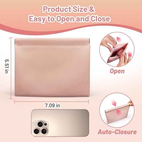 7.09¡Èx5.51¡È Small Pouches for Purse, 4PCS Cute Magnetic Mini Makeup Bag, Purse Organizers for Inside Large Storages, Organize Cosmetic, Lipstick, Jewelry,Coins in Women's Handbag