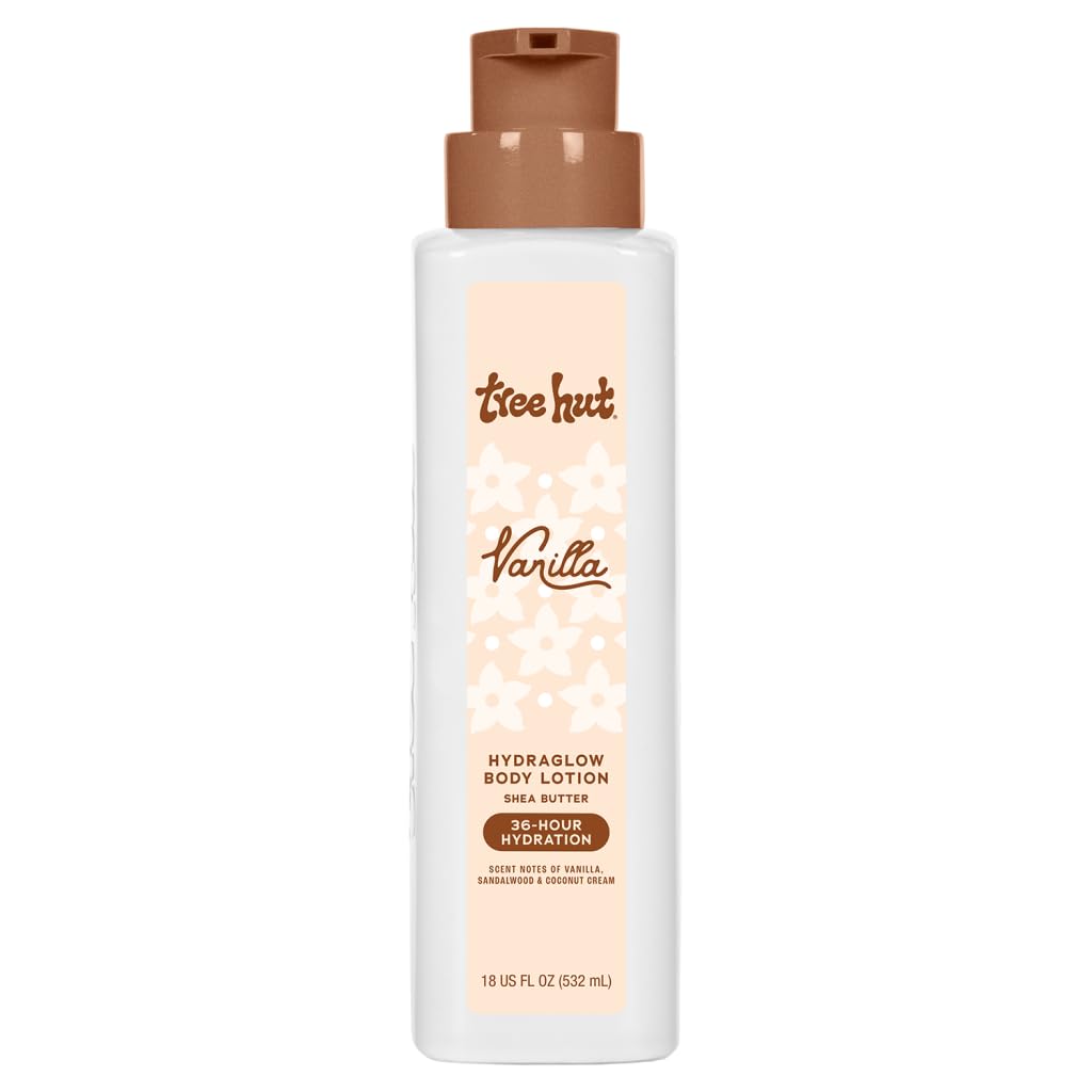 Tree Hut Hydraglow Body Lotion - Nourishing Vanilla Moisturizer for Soft Skin | 18 Fl Oz
