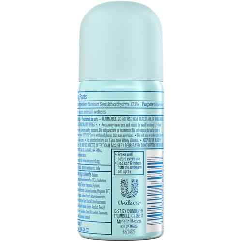 Degree Women¡¯s Travel Deodorant Antiperspirant 6-Pack ? Body Heat Activated 72H Protection Mini Dry Sprays, Shower Clean Scent, 1 Oz Ea