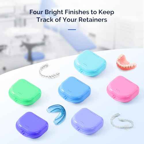 JMU Retainer Case with Vent Holes, Mouth Guard Case Dental Storage Container, Lime Green