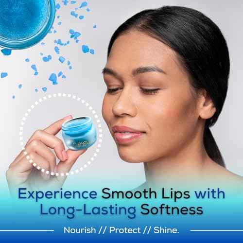SoftBeso by AlignerOff Sugar Lip Scrub ? Blueberry Lip Exfoliator & Moisturizer for Dry, Chapped Lips ? Hydrating Sugar Scrub for Smooth Lips ? For Men & Women ? Ideal for Gifting