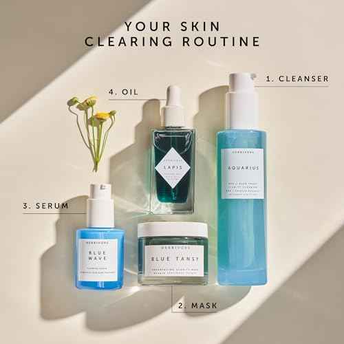 HERBIVORE Aquarius BHA + Blue Tansy Clarity Cleanser ? Deep Cleansing, Gentle Exfoliation for Oily-Combination Skin, Plant-Based, Vegan, Cruelty-free, 3.3 oz