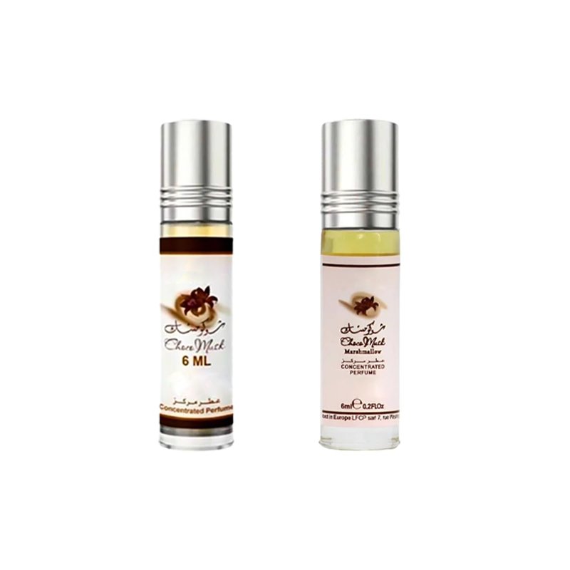 Pack of 2 – Choco Musk 6ml (0.2 Oz) Roll-On Oil & Choco Musk Marshmallow 6ml (0.2 Oz) Roll-On Oil | Long Lasting Unisex Perfume Oils