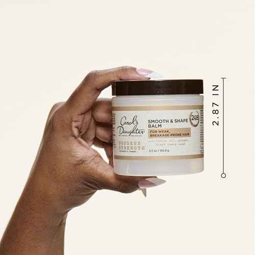 Carol's Daughter Goddess Strength Smooth and Shape Hair Balm, Hair Cream for Weak, Breakage-Prone Split Ends, 5.5 Fl Oz