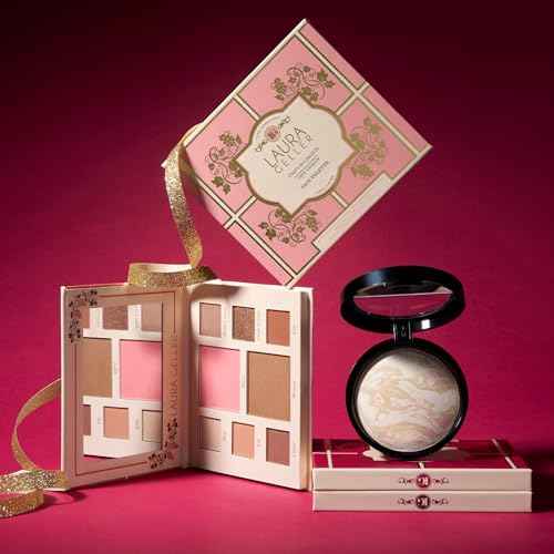 LAURA GELLER NEW YORK Party in a Palette, Ready to Jetset! + Baked Balance-n-Brighten Powder Foundation, Tan