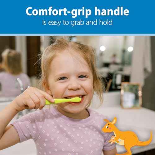 Dr. Brown's Infant-to-Toddler Toothbrush Set, Soft & Gentle Manual Toothbrushes for Baby, Green/Dark Blue/Ecru/Blue, BPA Free, 0-3 Years ? 4-Pack