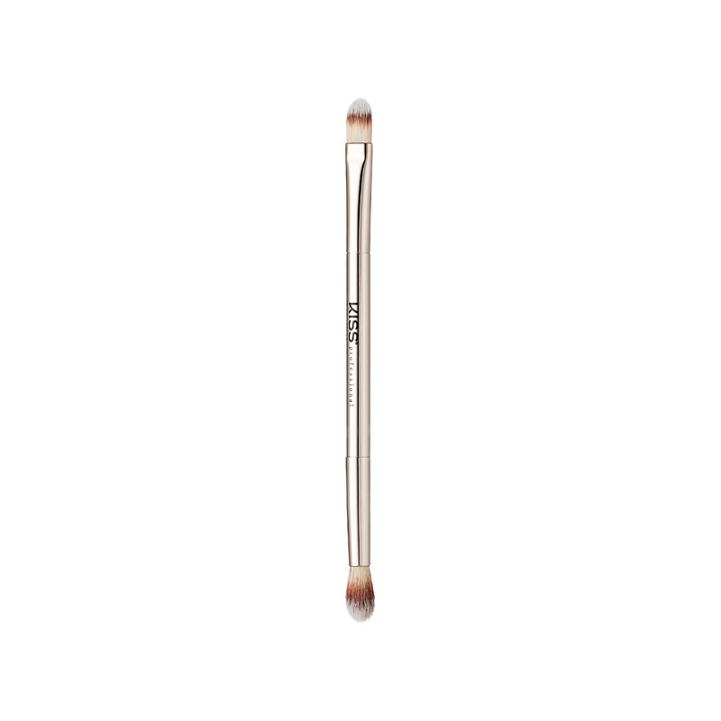 KISS NEW YORK Professional Dual Ended Concealer & Blending Brush, Flat Concealer Brush for Imperfection & Even Coverage, Small Area Even Application for Eyes, Nose, Lip