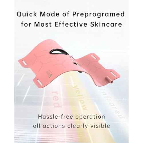 Infrared Red Light Therapy Mask: High Power for Glowing Skin ? Ultra-Thin 1.8mm 4.6oz, 830nm 633nm 590nm, Rechargeable, Red light therapy for face Luxury Gift - Pink Windmill