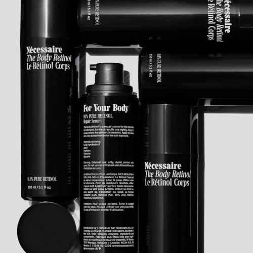 N?cessaire The Body Retinol - Firming Repair Serum + Retinol Body Lotion For Women & Men. Wrinkle + Line Prevention. 0.1% Pure + 10% AHA Crepey Skin Treatment. 5.1 oz
