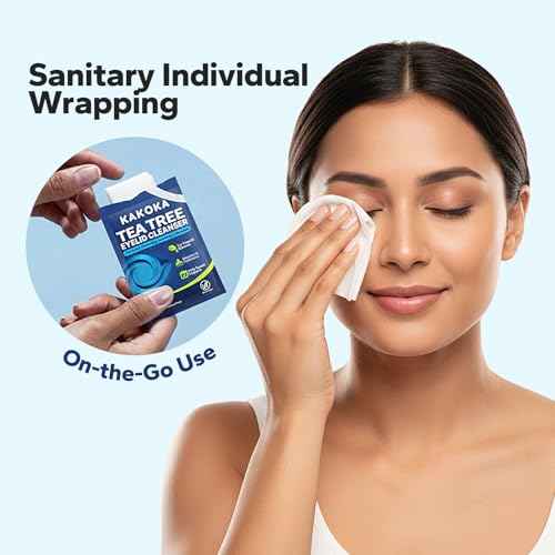 Eyelid Wipes (36 Count), with Natural Tea Tree Oil, Individually Wrapped Eyelid Cleaning Wipes for Styes, Gently Cleanse Soothe and Remove Impurities, Eyelid Cleanser for Daily Use