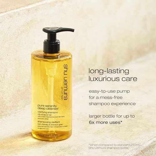 Shu Uemura art of hair Pure Serenity Clarifying Shampoo - Removes Dirt and Product Buildup, Balances and Removes Excess Oil, 13.4 Fl Oz