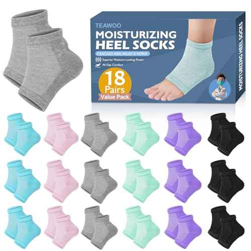Moisturizing Toeless Socks for Cracked Heels - Heel Repair, Hydrate Dry Feet
