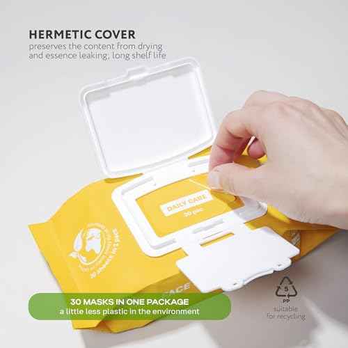 Korean Sheet Masks with Niacinamide & Vitamin C - 30-Pack Premium Face Mask Set - Intensive Hydrating Sheet Mask Collection - Advanced K-Beauty Skincare - Complete Monthly Supply for Daily Face Care