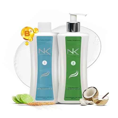 NK Professional Care Keratin Hair Straightening Treatment, Cream, Vegan, for Sensitive Scalps, Formaldehyde Free, 450ml, 15oz
