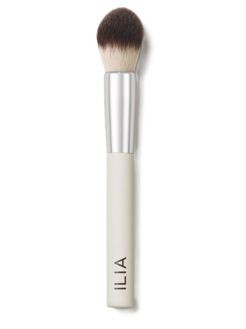 ILIA Precision Powder Brush - Sustainable Wood Handle, Soft Vegan Bristles | Non-Toxic & Cruelty-Free