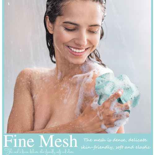 CHENGU 80 Pcs Loofah Bulk Sponge Bath Sponges for Shower, Bath, Body Pouf Mesh Loofah Exfoliating Body Scrubber for Baby, Women, Men, 20g (Plain, Novel Colors)