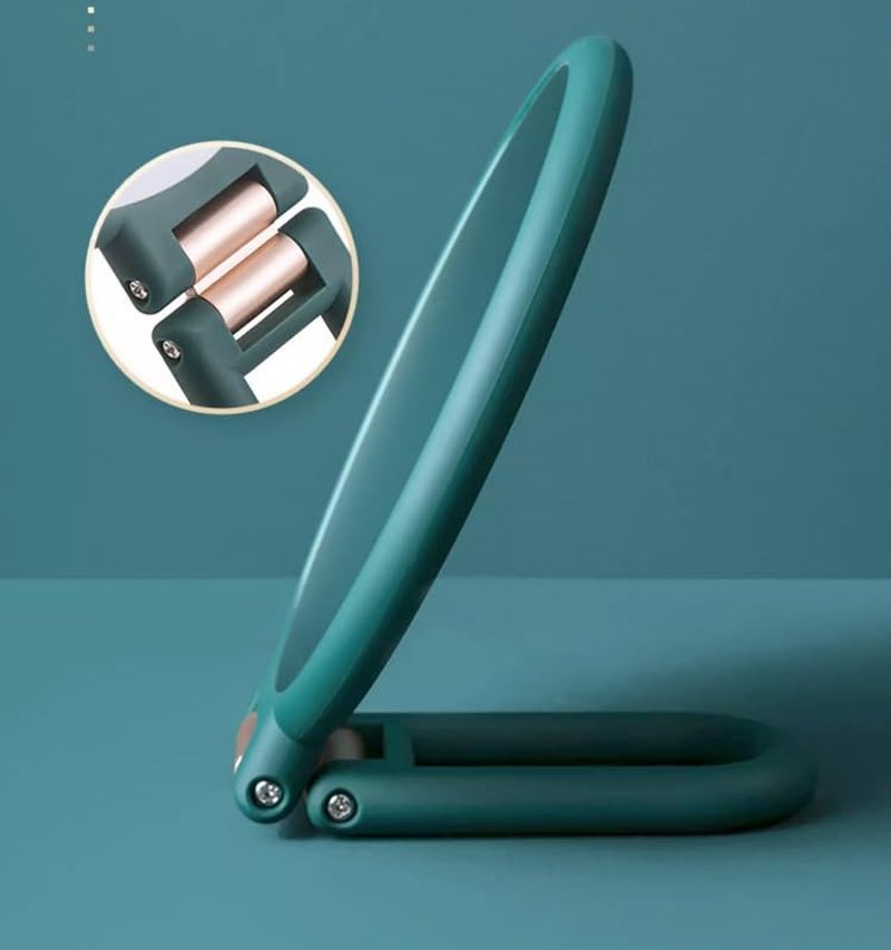 Handheld Magnifying Mirror - 1X/5X Double-Sided Folding Design | Adjustable Handle for Travel & Makeup
