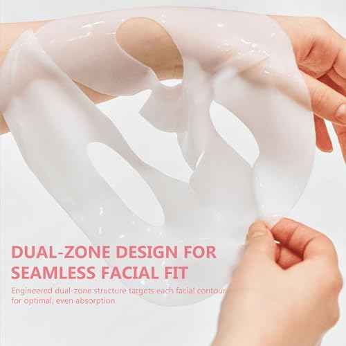 4 Pack Bio-Collagen Face Mask, Deep Hydrating Overnight Hydrogel Mask, Women's Skincare Facial Treatments & Masks, Pore Minimizing, Elasticity Improvement