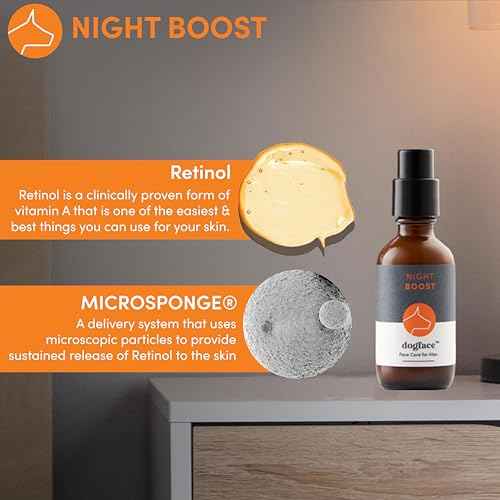 Dogface Men's - Wakeup Gel Daily Face Wash to Exfoliate, Hydrate & Tone Skin, Day Boom Moisturizer, Night Boost Night Cream Retinol Serum, Eye Cream (Deluxe Combo)