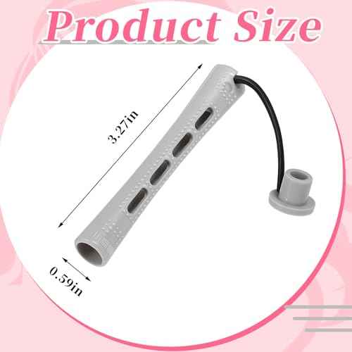Tigeen 200 Pcs Perm Rods for Natural Hair Plastic Hair Rollers, No-Heat Small Curling Rods Cold Wave Rod for Women DIY Styling Hairdressing Tools (0.59 Inch,Grey)