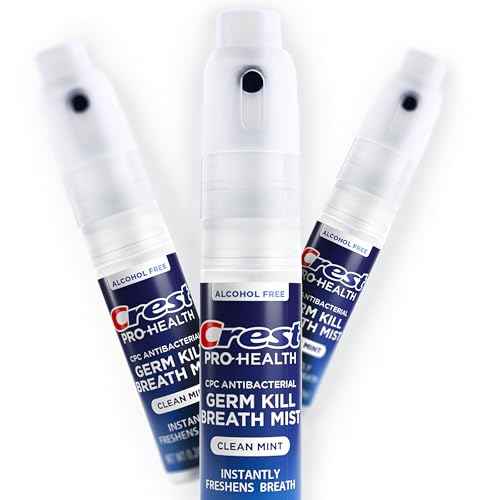 Crest Pro-Health | Portable Alcohol-Free CPC Mist with Clean Mint Flavor | Instant Fresh Breath - 3 Count (0.24oz/7ml) Breath Spray