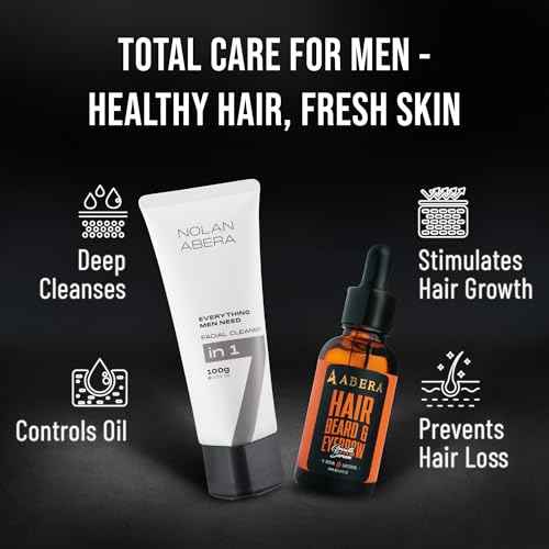 ABERA Nolan Daily Facial Cleanser for Men ? Oil Control & Deep Cleansing, 3.53 oz 3 Pack