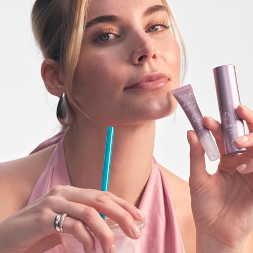 TULA Skin Care Eye + Lip Duo - Spresso Energizing Eye Balm 0.35 oz + Glaze Plumping Lip Treatment 0.28 oz, 2-Piece Kit