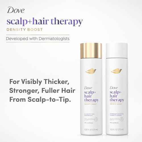 Dove Scalp + Hair Therapy Set ? Density Boost Clarifying Shampoo and Strengthening Conditioner with Vitamins B3 & E, Zinc & Peptides, 9.25 Oz Ea (2 Piece Set)