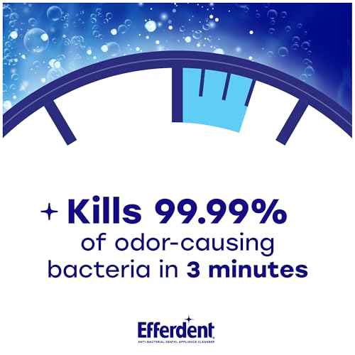 Efferdent Retainer Cleaner Tablets for Aligners, Mouth Guards & Night Guards, Clean & Bright, 120 Count, 3-Minute Daily Retainer Cleaner, Tough Stain & Odor Remover for Dental Appliances