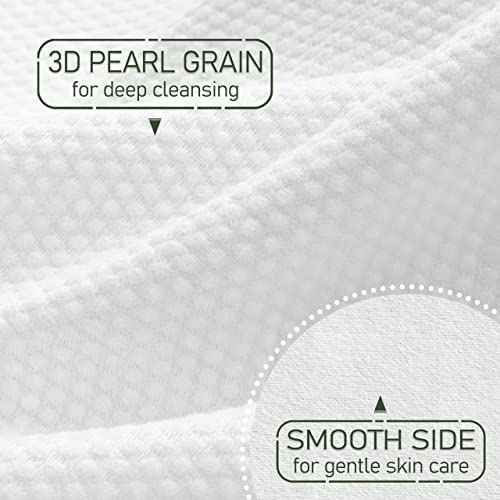 Bamboo Viscose Disposable Face Towel Biodegradable Large Dry Face Wipes 120 Count Extra Thick Soft Clean Facial Towels for Sensitive Skin, Makeup Removing, Facial Cleansing