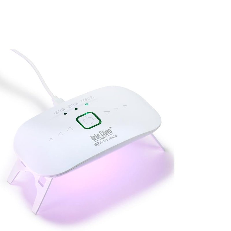 Arte Clavo UV Nail Lamp, 8W Mini USB Portable LED Light for Gel Polish, Cure Dry with 60s 120s 150s Timer Setting, Flash Curing Lamp for Art Salon, Home DIY