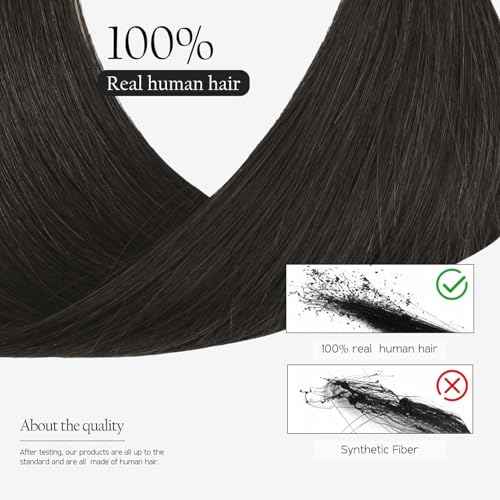 HUAYI Dark Brown Clip in Hair Extensions Real Human Hair 120G Remy Human Hair Clip in Extensions Soft Silky Straight for Women 7pcs 16clips 18 Inch Brown Hair Extensions