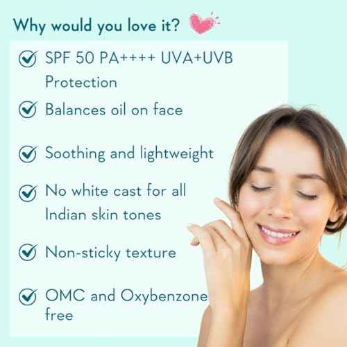 WishCare 5% Niacinamide Oil Balance Fluid Sunscreen SPF 50 PA++++ - Lightweight Matte Sunscreen SPF 50 for Oily Skin & No White Cast 50g