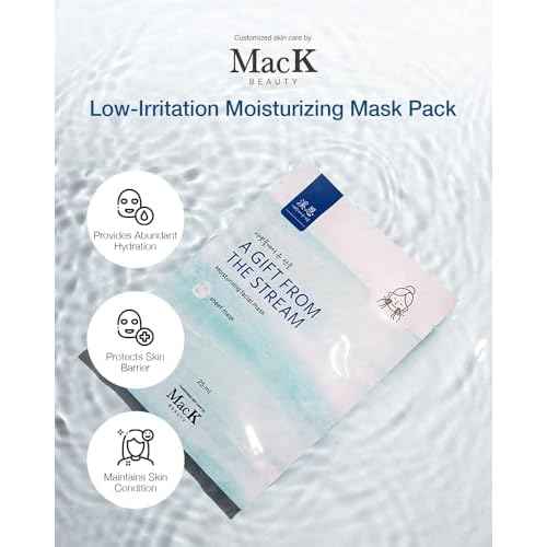 Korean beauty face sheet mask(10 pack) Only EWG green level ingredients Non-GMO Cruelty free No Artificial Fragrance Intense Hydration Panthenol Sodium Hyaluronate 25ml(0.85 Fl Oz) MACKBEAUTY