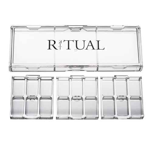 Empty Makeup Palette | 18 Wells | Modular Interchangeable Depotting System | Ritual Pro Palette 3 | 6 Well Bundle, Lipstick, Creams, Alcohol based makeup and paint, watercolor, Gouache, Acrylic paint