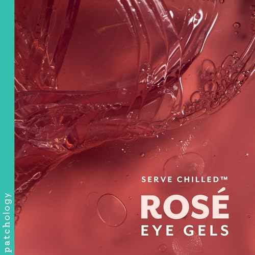Patchology Serve Chilled Ros? Eye Gels - Eye Patches for Puffy eyes & Dark Circles, Gel Eye Patches, Under Eye Mask w/Hyaluronic Acid, Eye Treatment Products & Mini Beauty Products (15 Pairs/Jar)