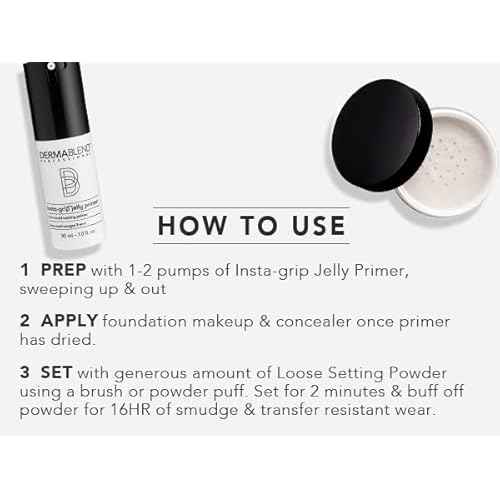 Dermablend Loose Setting Powder, Face Powder Makeup & Finishing Powder for Light, Medium & Tan Skin Tones