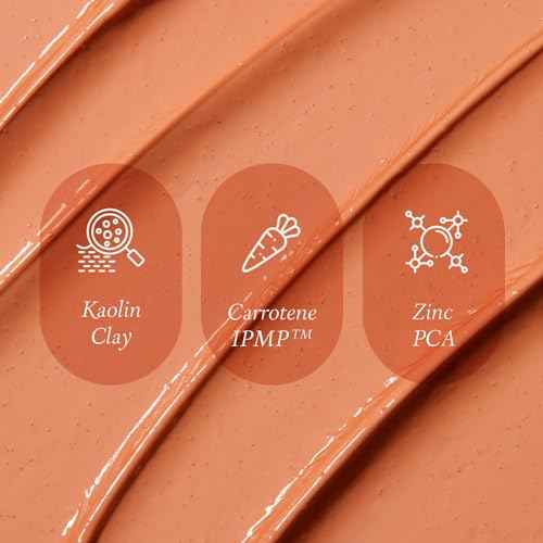 APRILSKIN Carrotene IPMP 3-Min Quick Dry Pore Caring Clay Mask | Kaolin & Zinc PCA | Reduces Pores & Sebum | Cooling Effect | Vegan | Gentle Exfoliation | Korean Skin Care | 100g 3.52 oz.