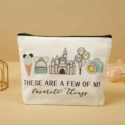 2 Pcs Cartoon Mouse Makeup Bags for Women, Cute Travel Cosmetic Bag, Large Capacity Waterproof Toiletry Bag with Zipper, Birthday Gifts for Her
