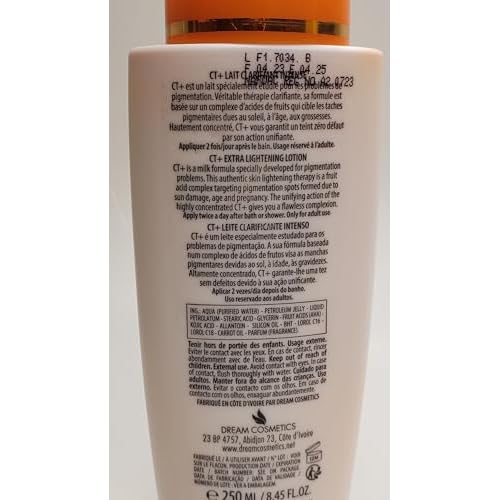 CT+ Clear Therapy Extra Lightening Skin Cream 6.76 & Lotion 8.45oz & Soap 6.17oz & Serum 2.37oz & Liner101 LPS40 Pencil & Sample Fragrance