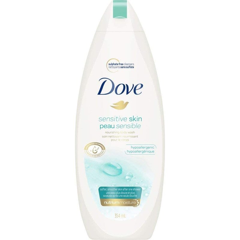 Dove Sensitive Skin Body Wash - Nourishing Formula for Gentle Cleansing | 12 Fl Oz (Pack of 3)