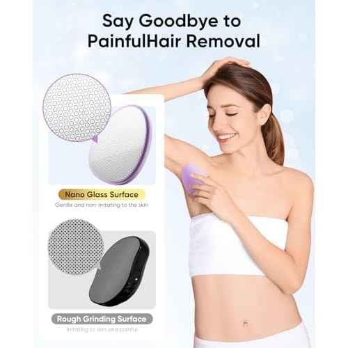 Crystal Hair Eraser for Women and Men, Reusable Crystal Hair Remover Magic Painless Exfoliation Hair Removal Tool, Magic Hair Eraser Device for Legs Back Arms
