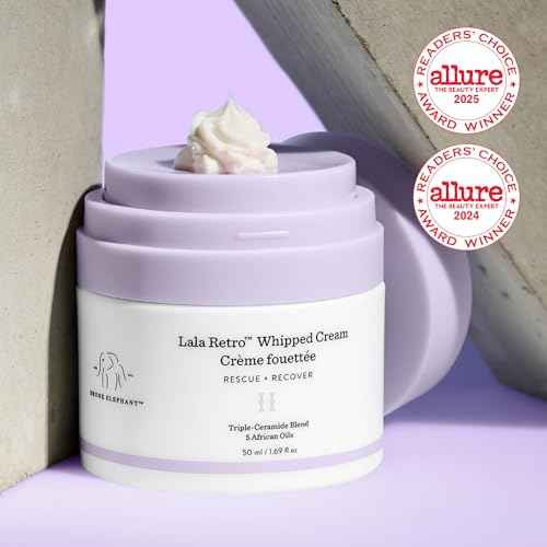 Drunk Elephant Lala Retro Whipped Cream - Ceramide Moisturizer - Clean Clinical Skincare - Cruelty-Free - Dermatologist-Tested - Free of Essential Oils, Silicones, and Fragrance