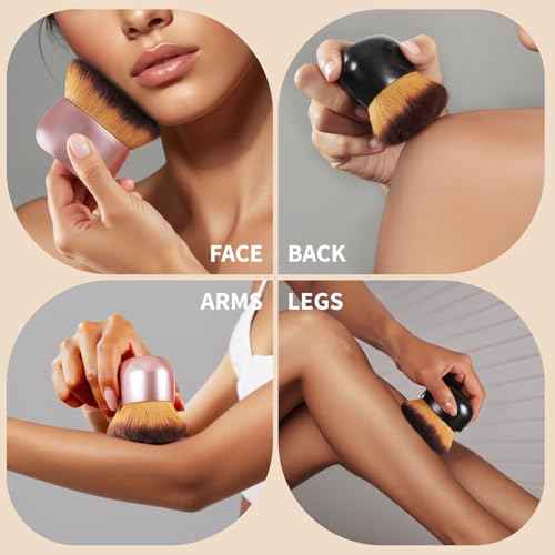 Extra Large Makeup Brush & Self Tanning Brush For Self Tanner£¬For Foundation£¬Arms And Legs makeup&Bronzer Blend, Body Makeup,Face&Back Makeup - Easy Use, Wet/Dry Use-Black