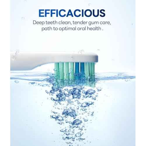 Bymore 8 Replacement Heads Electric Toothbrush for Kids, Ultra Clean Rechargeable Sonic Toothbrush Portable - Sky Blue