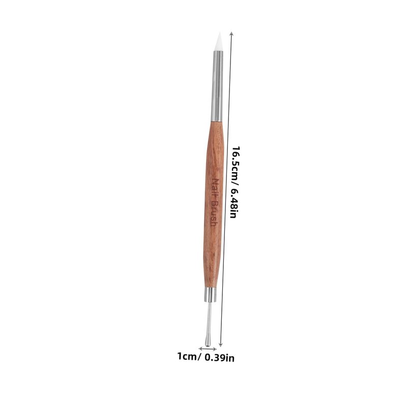 CALLARON Dual Head Nail Art Pen 6.5 Inch Gel Polish Design Tool with Dotting and Sculpting Brush for Professional Manicure and Home Nail Art