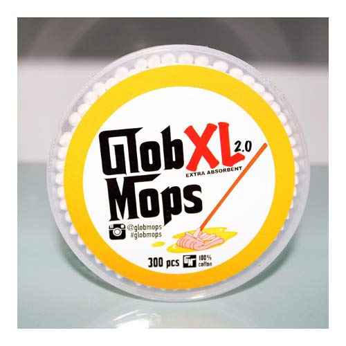 Glob Mops XL 2.0 Cotton Swabs 6-Pack Bundle | Extra Absorbent | Eco-Friendly | 1800 Total Mops